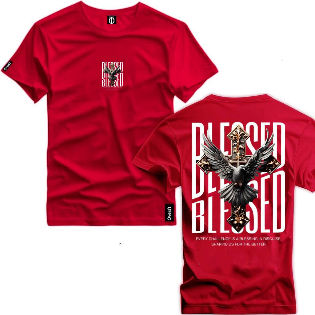 Camisa Camiseta blusa Masculina "Blessed" 100% Algodão