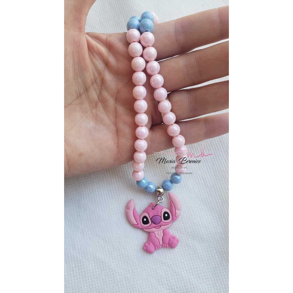 COLAR INFANTIL PERSONAGENS ANGEL E STICH