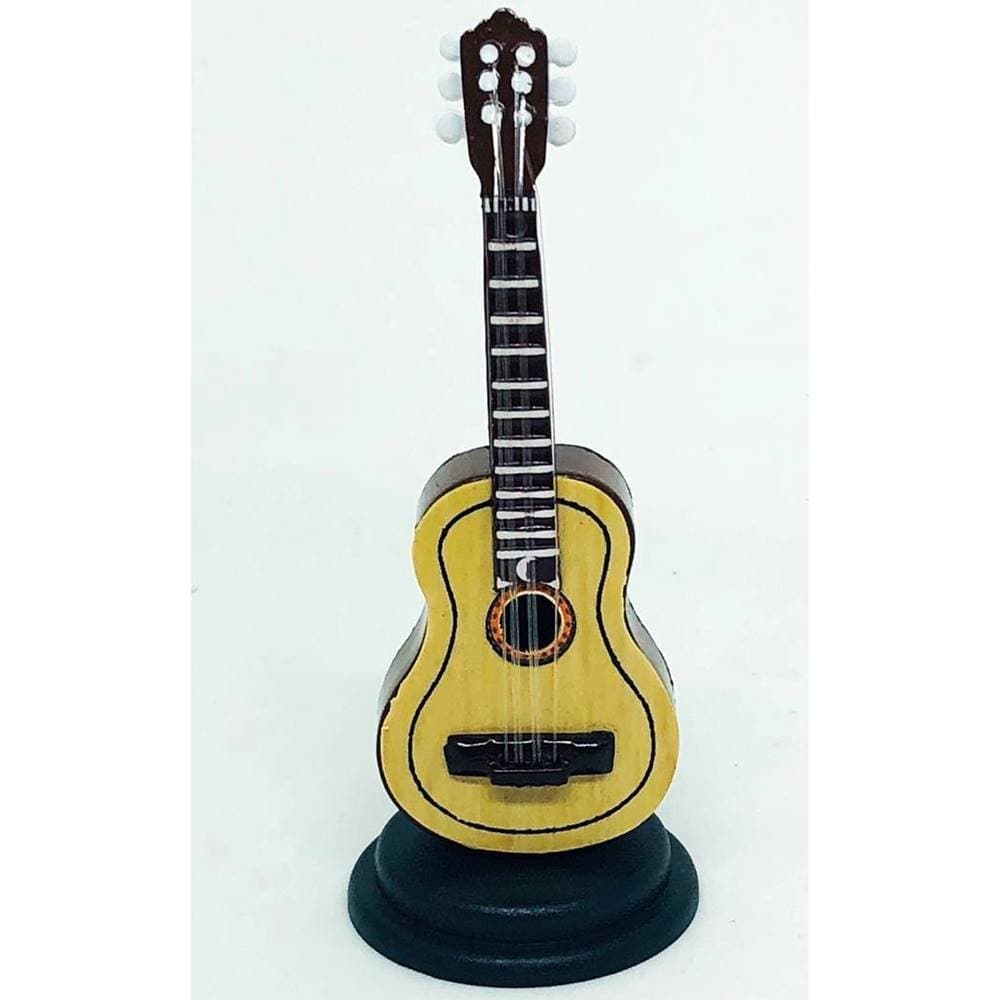 Miniatura de Violão Acústico Pequeno - Marrom (Blister) - 7cm - Mini Music