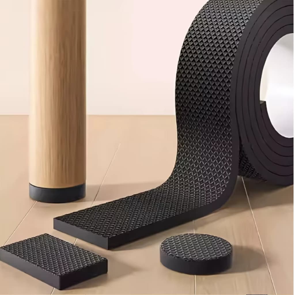 BORRACHA PROTEÇÃO CADEIRA MOVEIS ADESIVA LARG 4CMX2M 6MM ESP