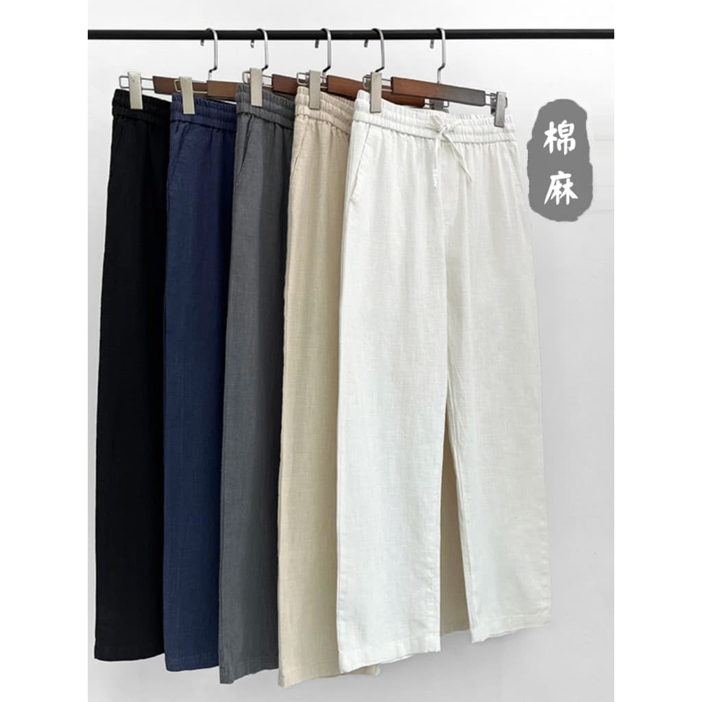 Novo estilo chinês roupas masculinas estilo chinês calças de linho de algodão dos homens verão calças de linho fino calç