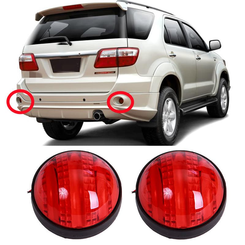 2 Pçs Lâmpada Do Para-Choque Traseiro led Luz De Freio Toyota Fortuner 2005-2010 Corolla Highlander 2007-2011