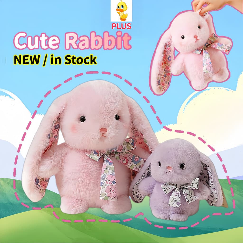 Mais ✨ 15/25cm Flor Coelho Boneca Brinquedos Macio Plushie Diversão Sentado Postura Brinquedo De Pelúcia Presente Para M