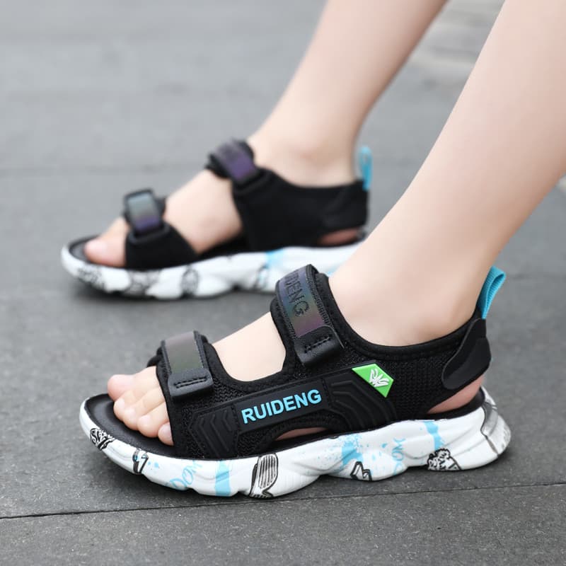 Ruideng meninos sandálias sola macia crianças estudantes médio grande sola macia sapatos de praia meninos sapatos 2026 v