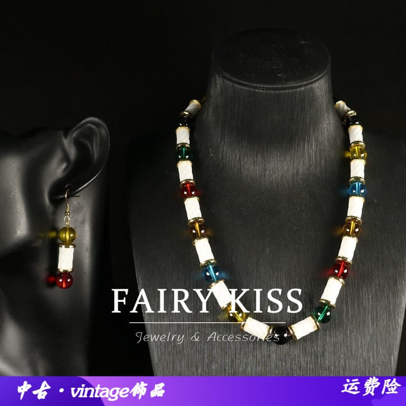 Medieval novo estilo Design criativo outono inverno contraste cor artesanal frisado curto colar orelha parafuso prisione