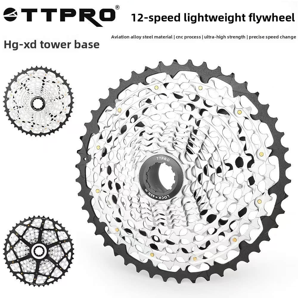 TTPRO 12 Velocidades MTB Cassete 12S Mountain Bike Volante CNC Oco Leve HG XD Torre Base Liga De Aviação Aço Peça Da Bic
