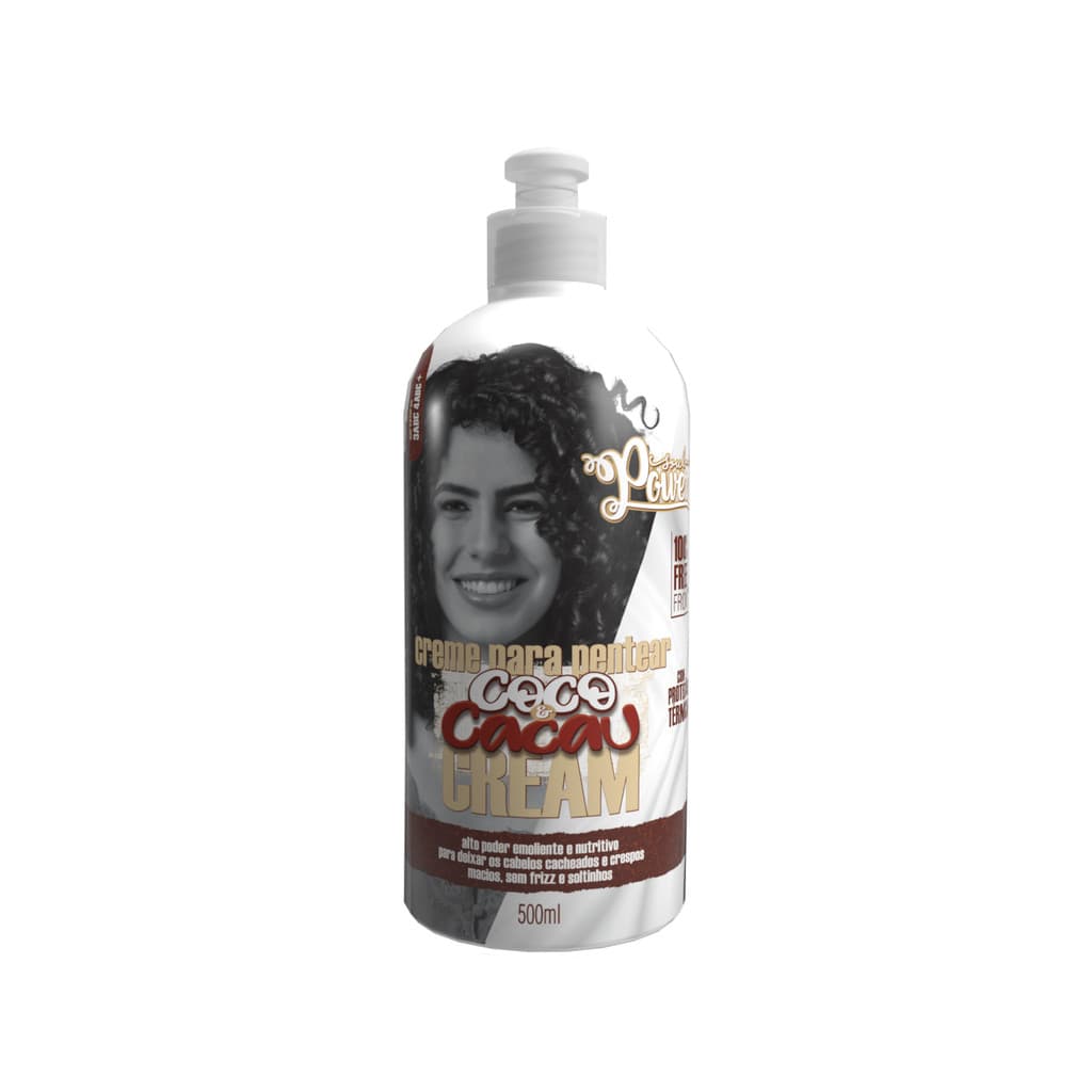 Creme para Pentear Coco e Cacau Soul Power - Deixa os Cachos Soltos e Macios - 500ml