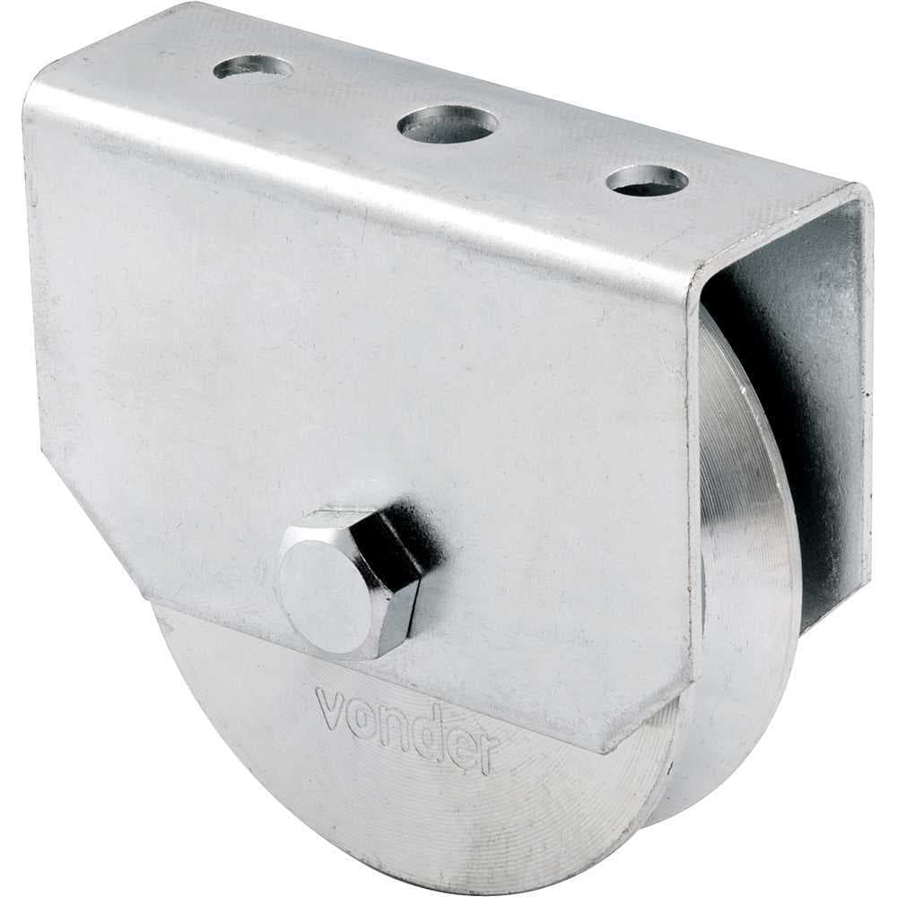 Roldana para portão 3", tipo V, aço zincado, caixa
fechada, VONDER