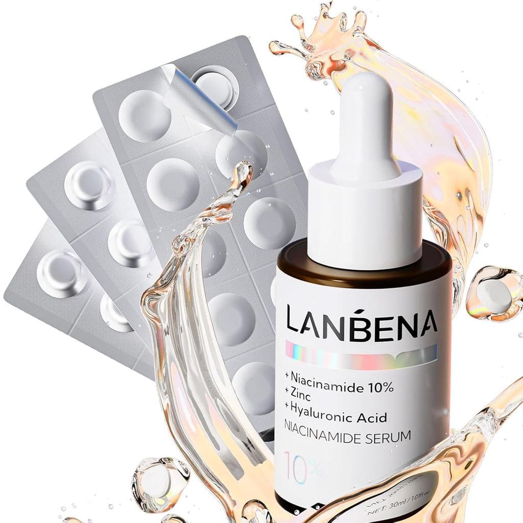 Sérum Revolucionário de Vitamina C para o Rosto da LANBENA, Sérum Iluminador com Niacinamida, Essência Antienvelheciment