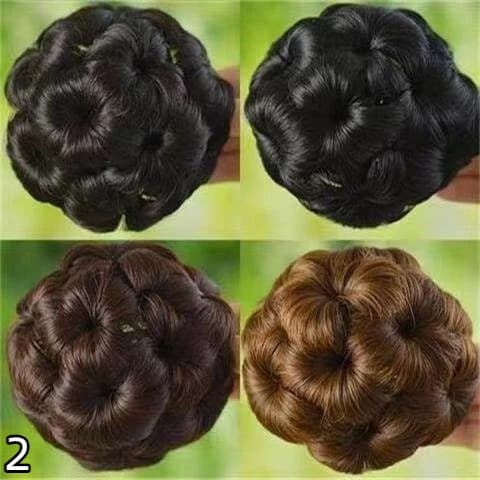 Clipe de cabeça incrustado diamante flor Bud saco de cabelo nove bolas estilo de cabelo círculo acessórios flor simulaçã