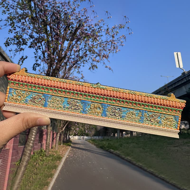 Cidade Proibida Cultural Criativo Em Relevo Kowloon Parede Metal Geladeira Adesivos Criativo Tridimensional Estilo Chinê