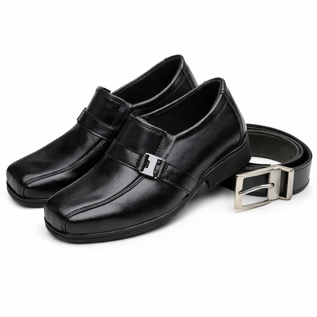 Kit Social Infantil Masculino Sapato Elegante + Cinto Infantil para Eventos