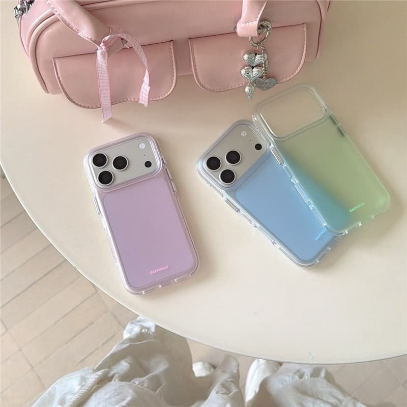 iPhone 17 Pro max Cor Sólida Com Padrão De semi-Transparência TPU Material Processo IMD Capa De Telefone