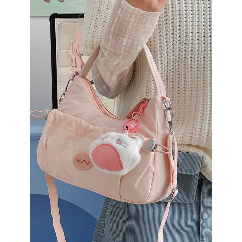 Nicho Design versão coreana All-Match bolsa de ombro feminina simples moda diária viagem saco do mensageiro Casual Commu