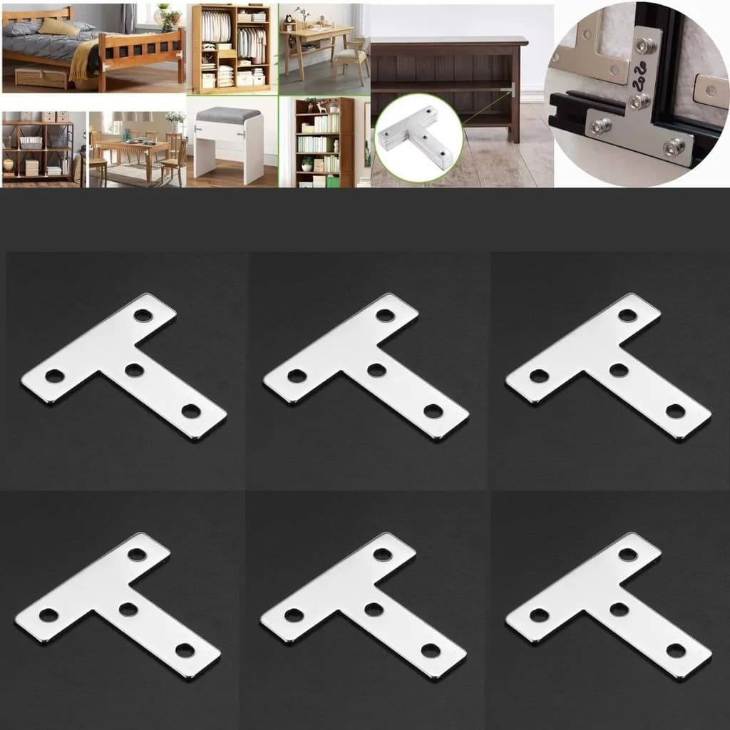Kit 10 Cantoneira Em T Junção Para Móveis E Perfil Aluminio