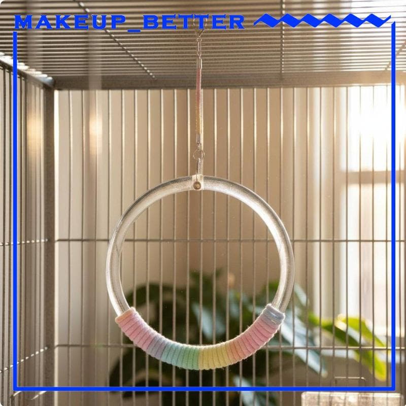 [Makeup_better] Balanço De Pássaro Poleiro Papagaio Aperto Confortável Pendurado Brinquedo Para Calopsitas , Pássaros Pe
