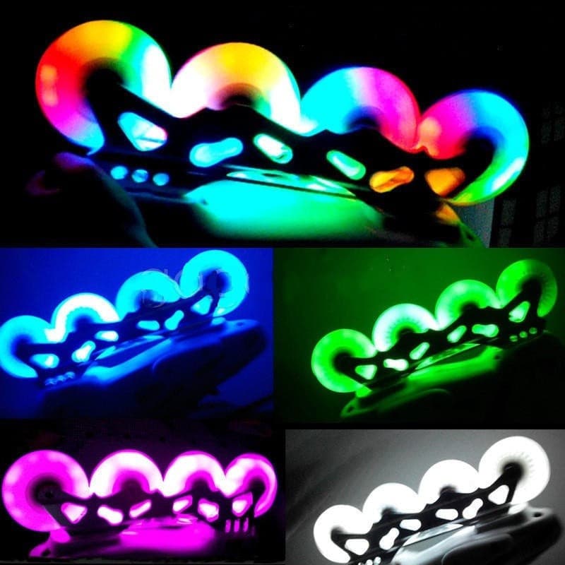 1 x Led Flash Inline Deslizante Skate Rodas Patins