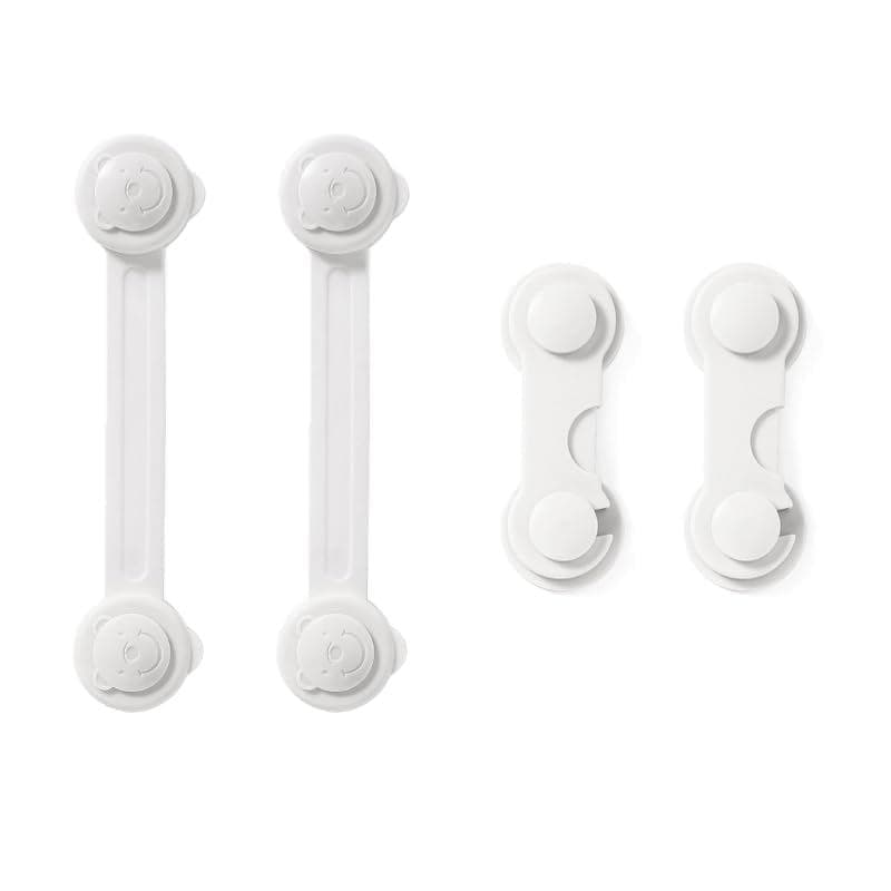 Trava de Segurança para Armários e Gavetas BabySafetyorner com Design Oculto, Travas Multiuso para Cozinha, Refrigerador