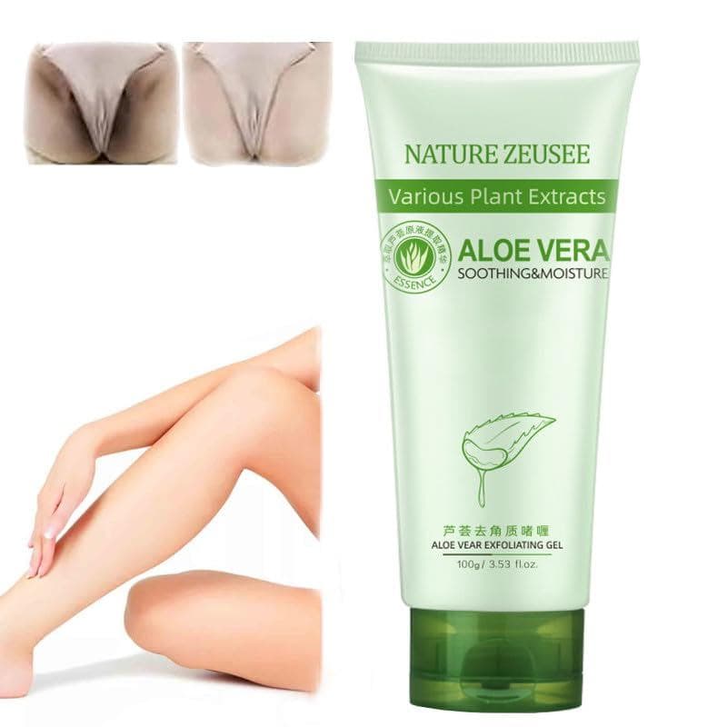 Gel Esfoliante Mágico de Aloe Vera, Gel Corporal Esfoliante e Clareador, Esfoliante Corporal de Aloe Vera, Or