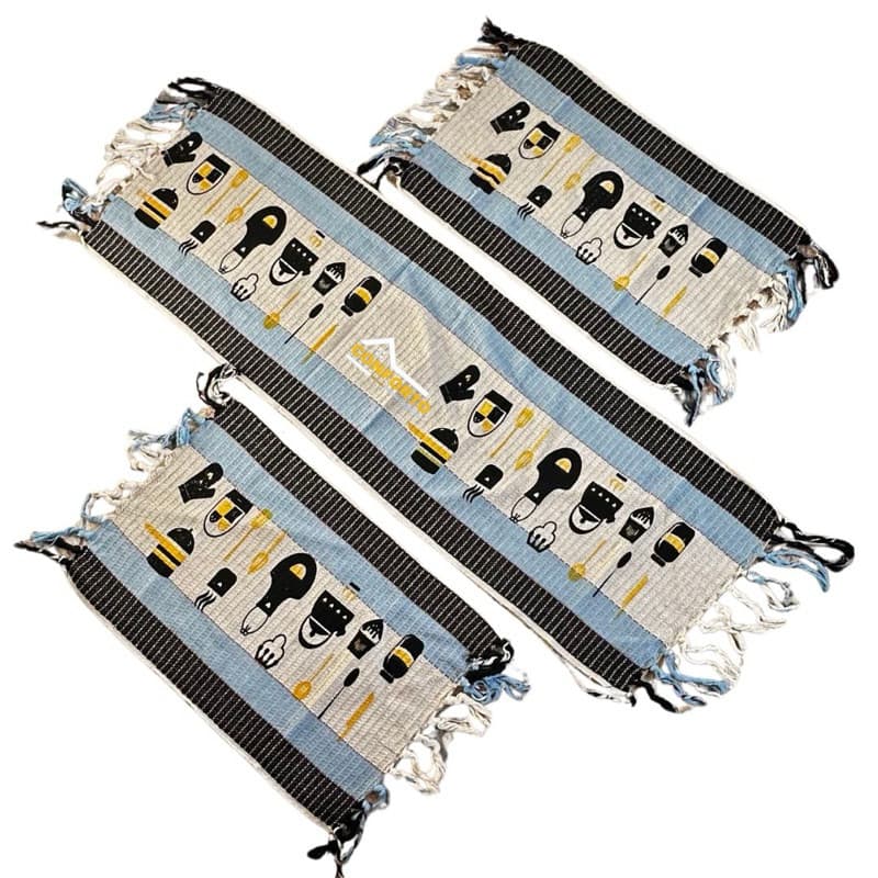 Tapetes Cozinha 3 Peças Grosso Decorativos  Reforçado  Passadeira + 2 Tapetes Estampado Luxuoso