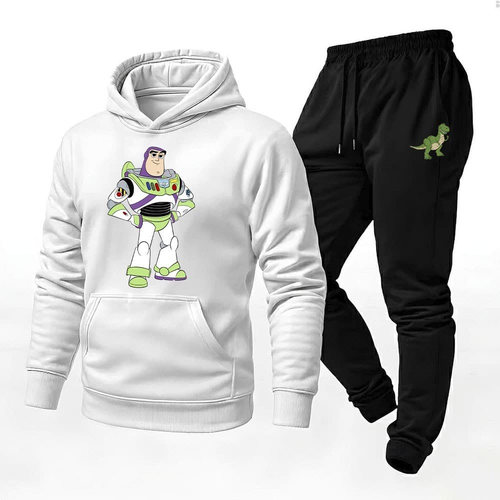 Conjunto Blusa Moletom Canguru + Calça Uniseex Lançamento Moda Inverno Toy Stors Astronauta Dino 2026