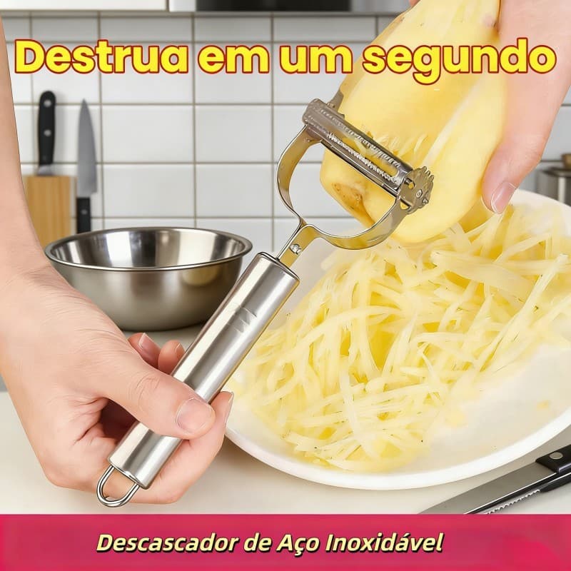 Descascador Multifuncional Leve, Ideal para Preparos Rápidos em Casa