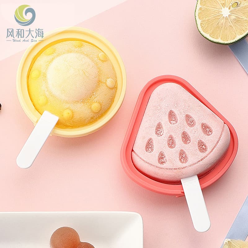 Molde de sorvete doméstico, Silicone de qualidade alimentar, bandeja de gelo caseira, artesanal, faça você mesmo, desenh