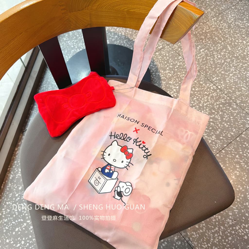 Bonito KT gato bolsa de ombro rosa mochila de armazenamento grande capacidade bolsa All-Match sacola de trabalho Commute