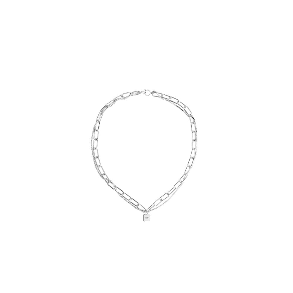 INJOYLIFE Colar Clavícula Zircão Costura Pingente Casal Único Nicho Design Presente Dando Namorada