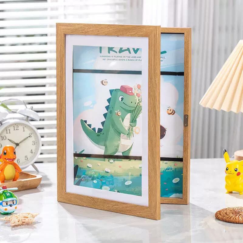 Flip Photo frame arte das crianças sucção magnética pode armazenar moldura 20cm 27cm A4A3 display quadro de armazenament