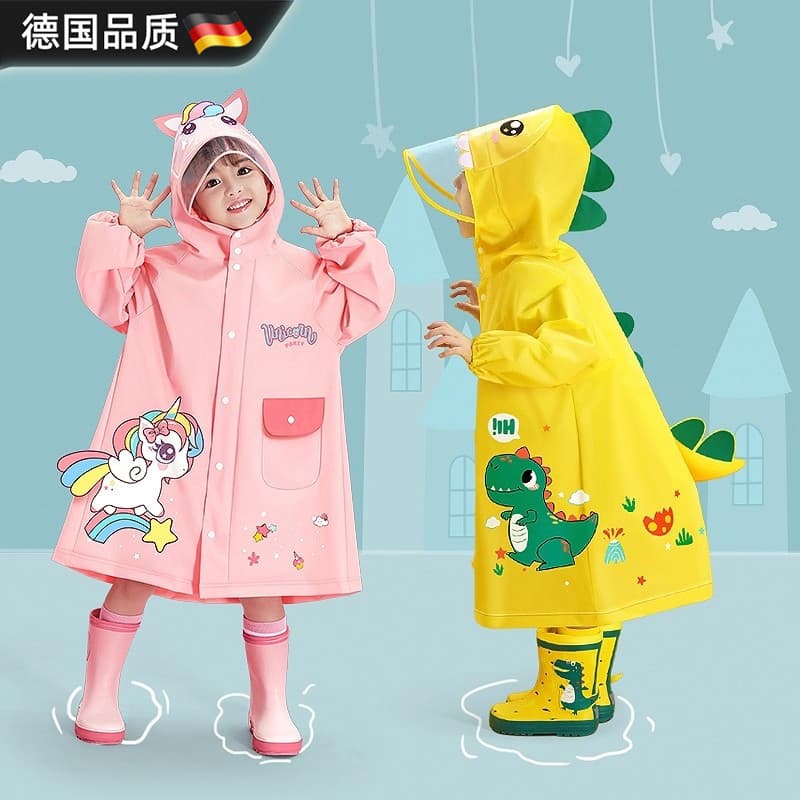 Crianças alemães capa de chuva meninas meninos corpo inteiro à prova dwaterproof água jardim de infância estudantes do e