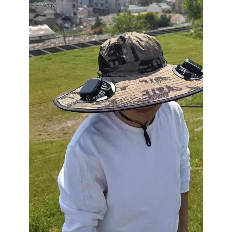 Chapéu de ventilador Solar ao ar livre Anti-ultravioleta aba grande chapéu de sol montanhismo pesca protetor Solar respi