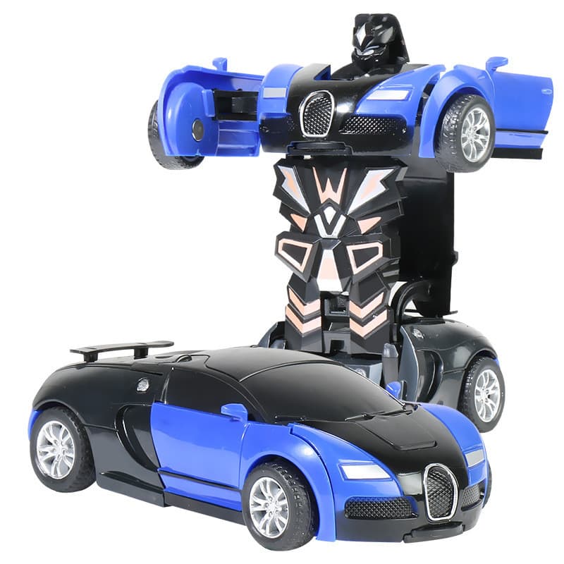 Crianças carro de brinquedo menino um clique deformação carro de brinquedo colisão robô impacto inercial carro de