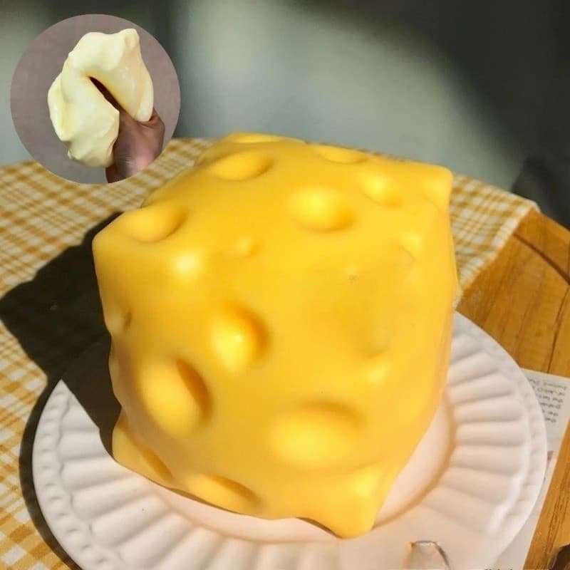 Squishy Simulado Super Grande Queijo Brinquedos Fidget Subindo Antiestresse Squeeze Brinquedo Ansiedade Presentes Crianç