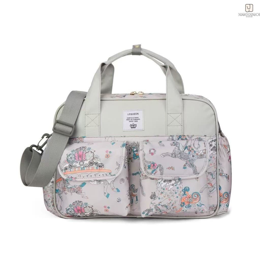 Bolsa Multifuncional Para Múmia-Leve Fraldas Crossbody À Prova D'água Com Armazenamento Em Camadas