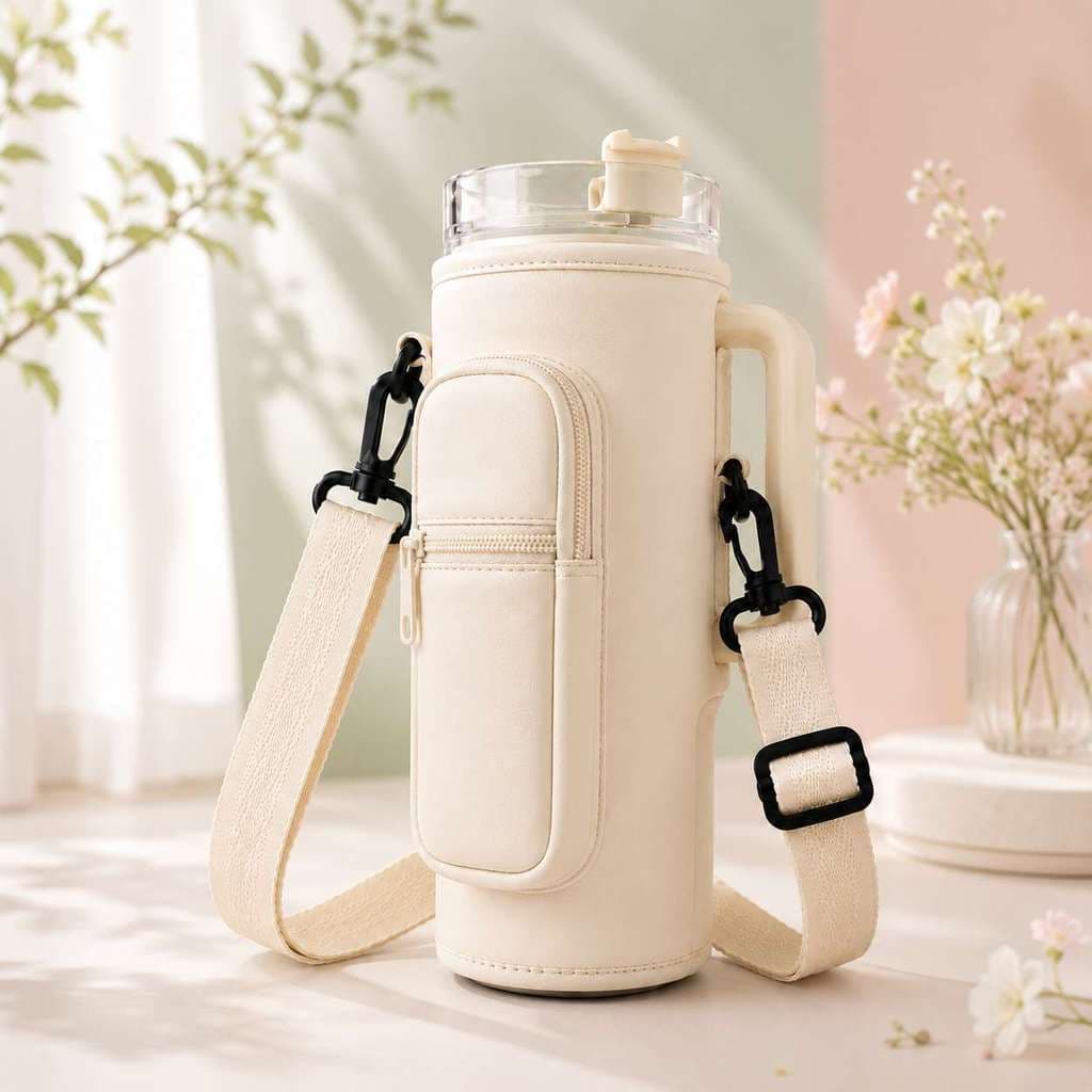 Bolsa Transversal Multifuncional Para Garrafa de Água Para Celular Chaveiro Com Alça De Ombro Ajustável 90711#