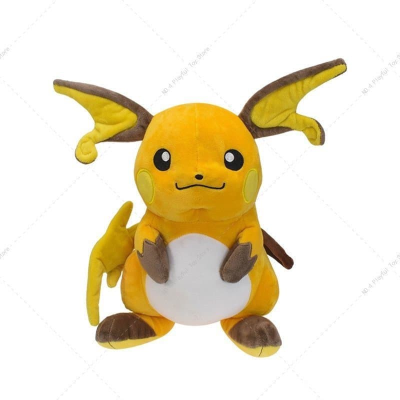 Brinquedo de pelúcia Pokémon, uma versão evoluída do Pikachu, Eevee e Raichu, brinquedo de pelúcia XTDY 9VKW 7UFB.