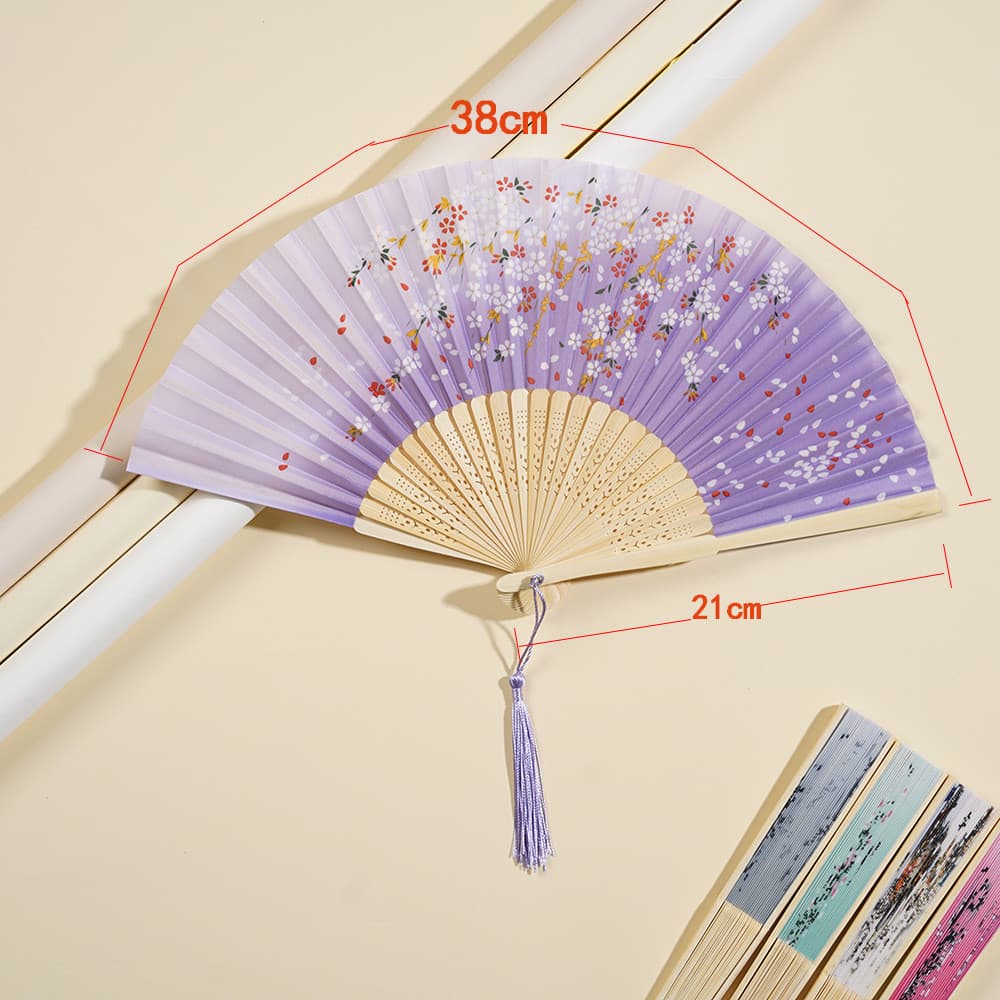 Leque dobrável estilo antigo de bambu, leque dobrável estilo chinês, estilo antigo, presente, cenário, comemorativo, dob