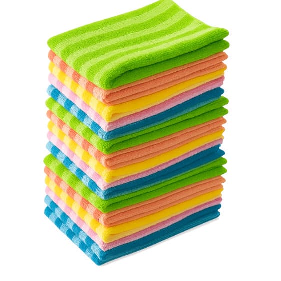 Kit Panos de Limpeza Microfibra 30x30cm Flanela Multiuso Alta Absorção