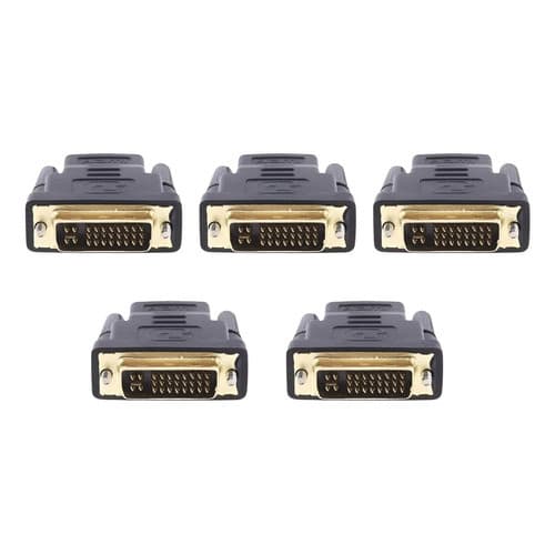 Kit De 05 Adaptador Hdmi Fêmea Para Dvi-d Macho 24+1