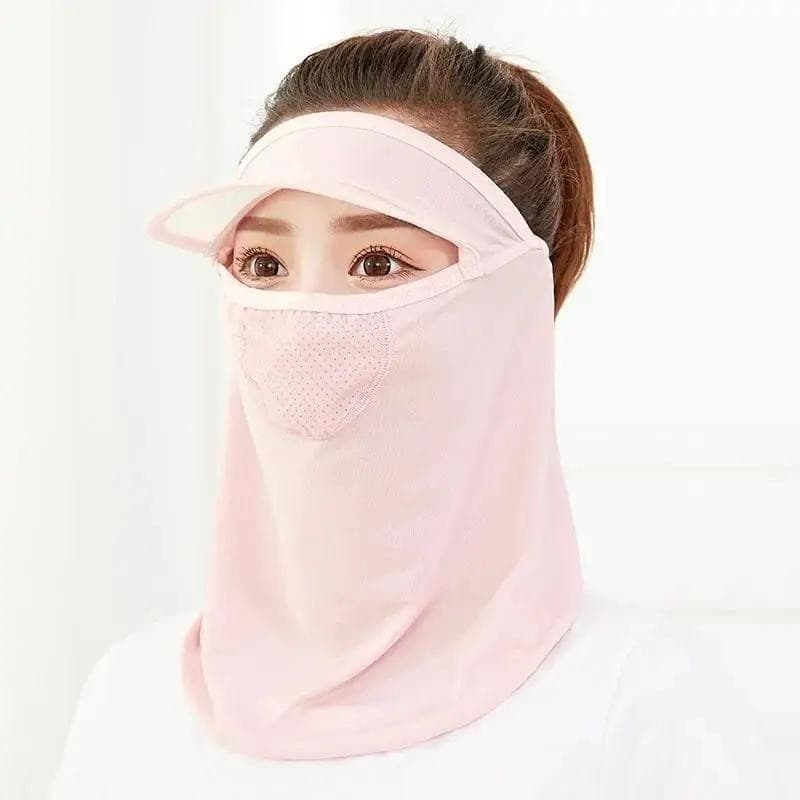 Feminino Fino Verão Protetor Solar Máscara Facial De Seda Gelo Capa Para Proteção Chapéu Completo Ventilação Equipamento