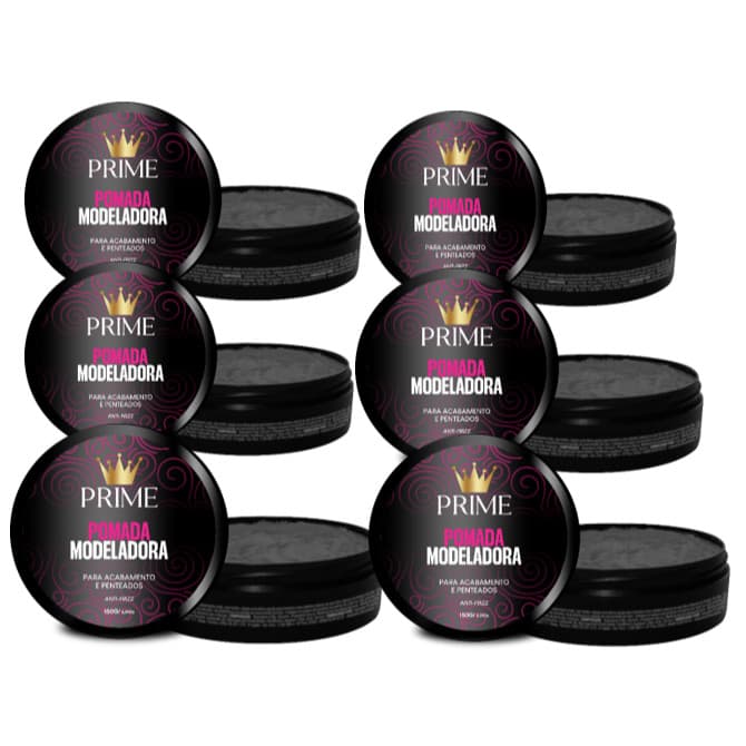 KIT REVENDA PASTA MODELADORA 150G PREMIUM 06 UNIDADES