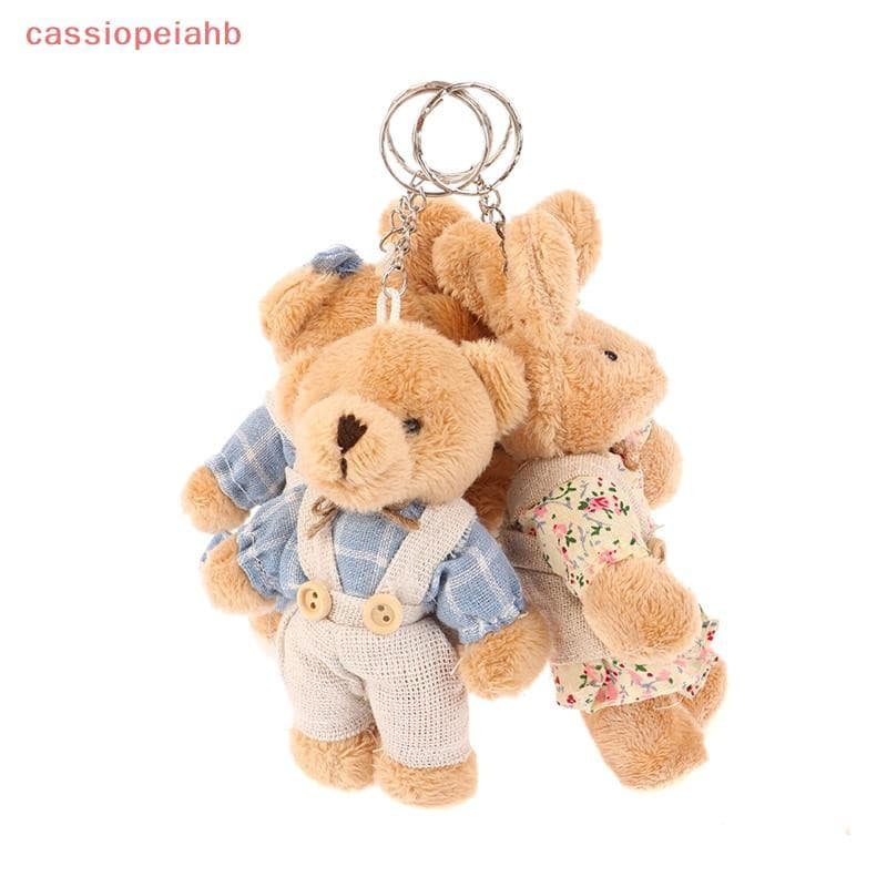 (cassiopeiahb) Roupas Fofas Urso De Pelúcia Pingente De Desenho Animado Macio Boneca Chaveiro Mochila Bolsa De Carro Dec