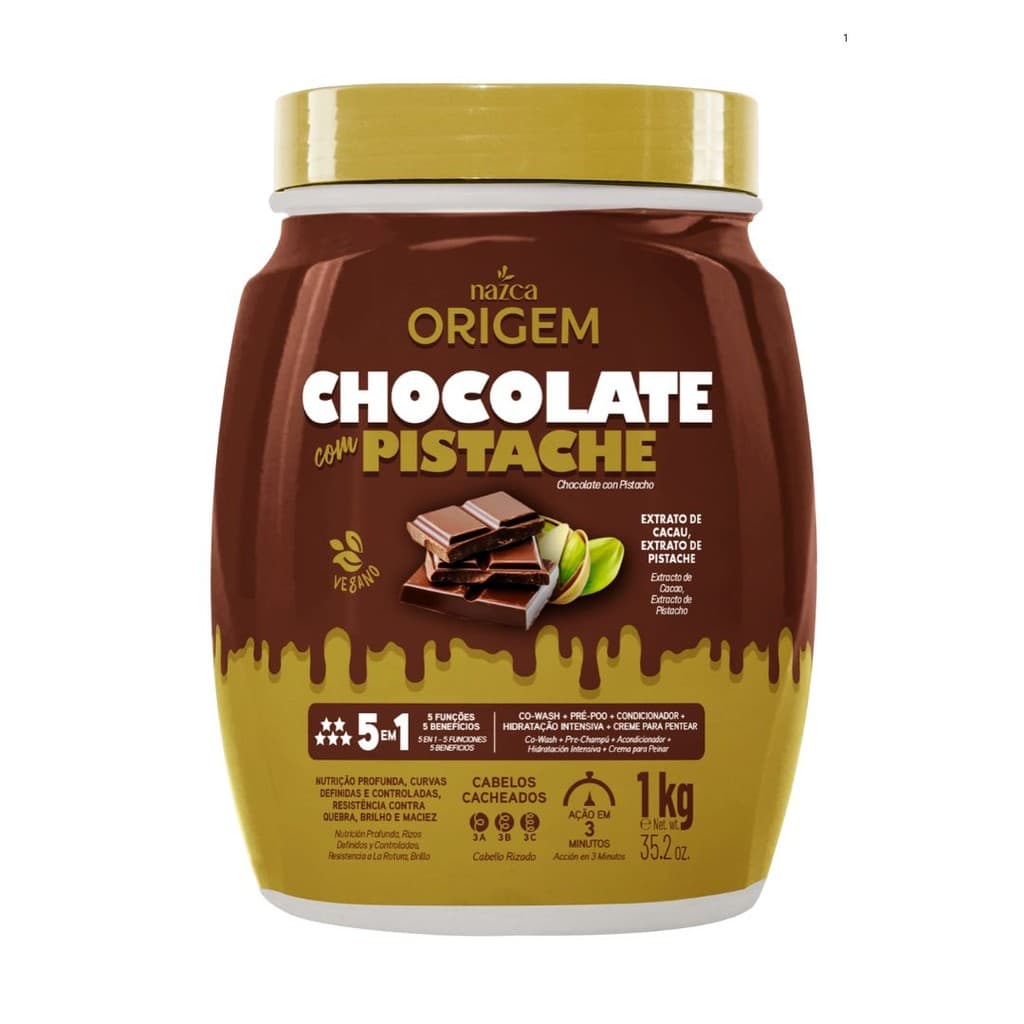 Nazca Creme Tratamento Origem 1kg 5 em 1 Chocolate e Pistache
