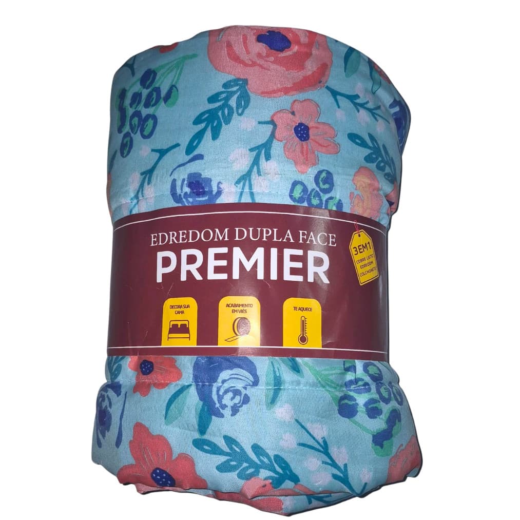Premier Edredom Casal Queen 3 em 1 - 01 Peça Poliéster 100% - Estampado Leve Quentinho