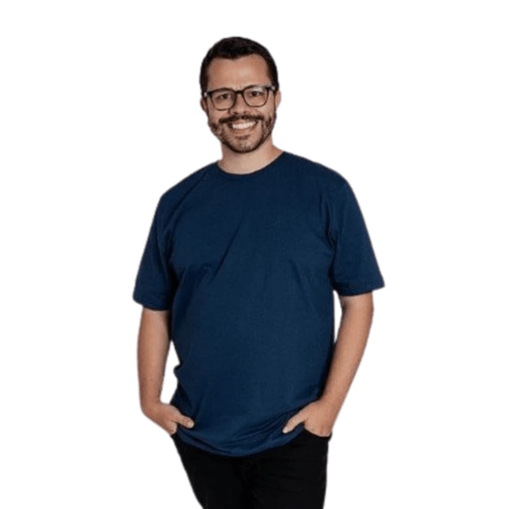 Camiseta Plus Size Algodão Adulto Unissex Azul Marinho