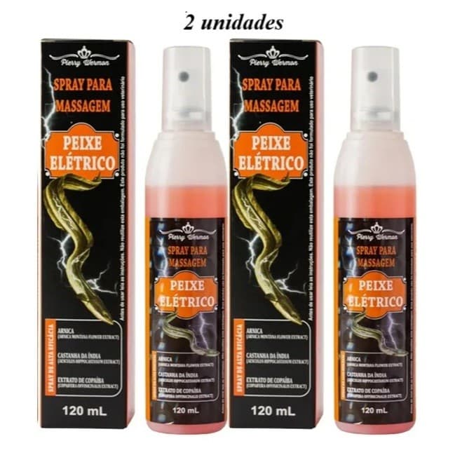 kit 2 Spray Massageador Peixe Elétrico 120ml Pierre Weemon