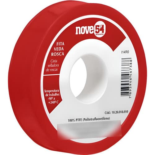Fita Veda Rosca 12mmx10m Ptfe Teflon Peça Nove54