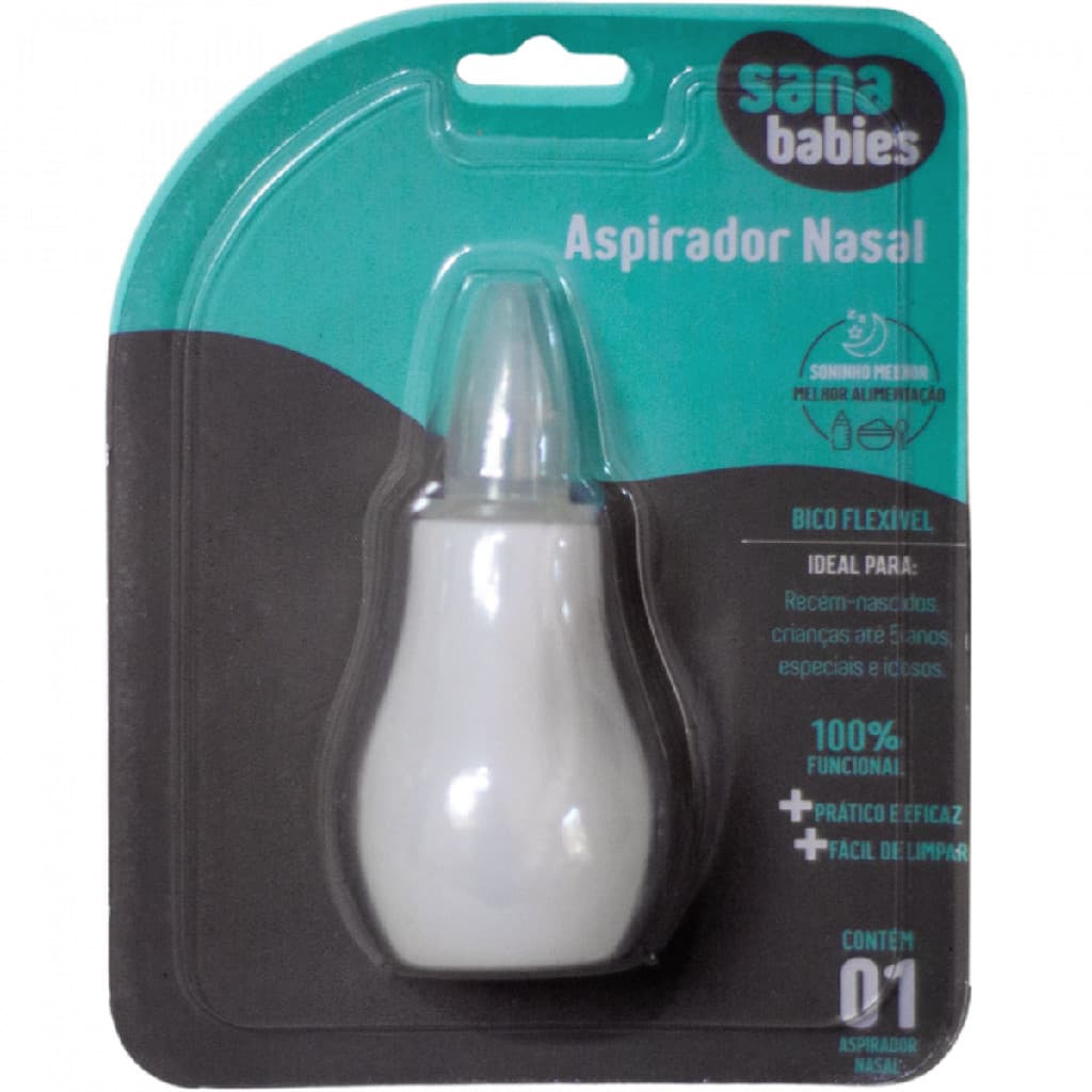 Aspirador Nasal Sana Babies Flexível para Limpeza do Nariz