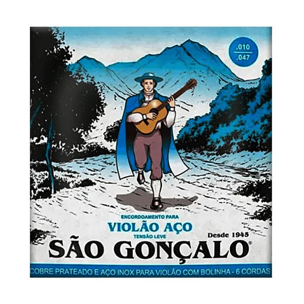 Encordoamento Violão Aço 010 São Gonçalo